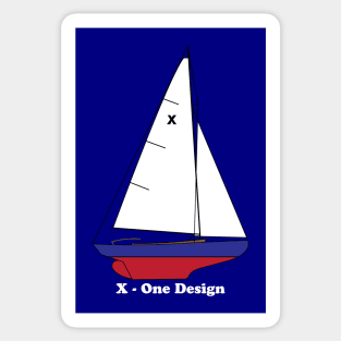 XOD Class Sailboat - (X (Class) One Design (XOD) Sticker